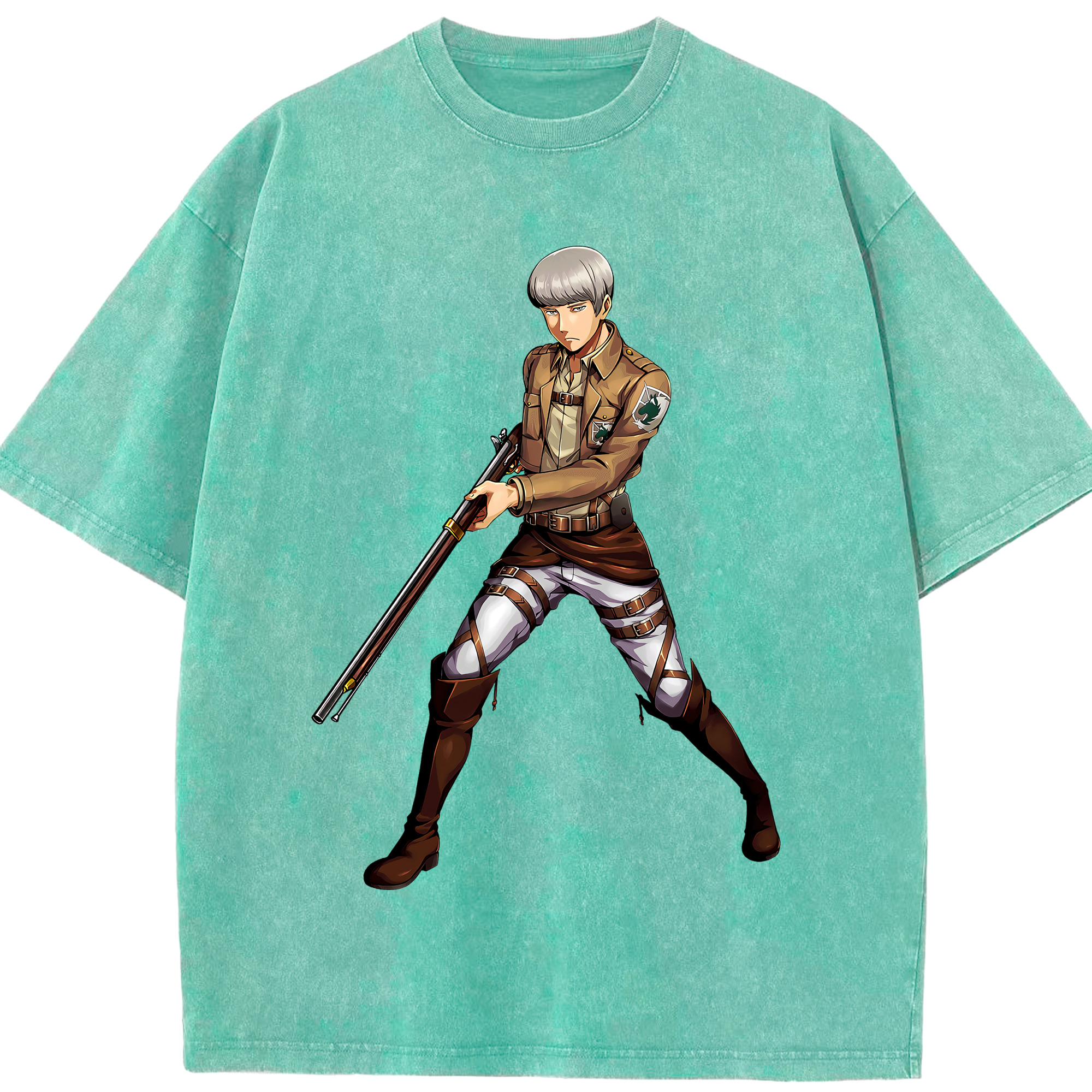 （画像用） 進撃の巨人 Attack on Titan 綿100% ヴィンテージ風 半袖Tシャツ（フロントプリント）